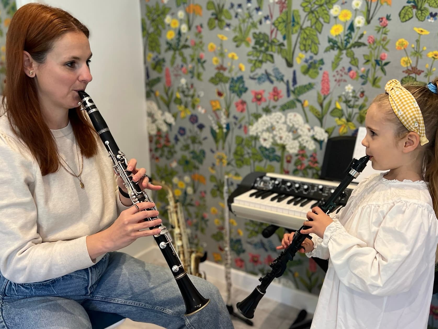 Clarinet lesson at Peek School of Music